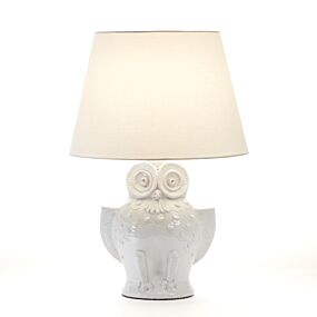 Italian Table Lamp Owl White
