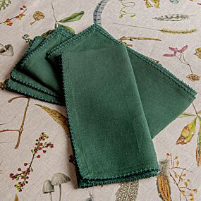 Juliska Berry Scallop Napkin Evergreen