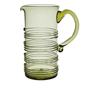 Juliska Glass Ella Green Pitcher