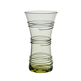    Juliska Glass Ella Green Corset Vase Large