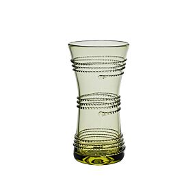    Juliska Glass Ella Green Corset Vase Small