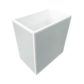 Lacquer Cool Gray Wastebasket