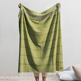 Lands Downunder Montauk Stripe Fern Herringbone Throw