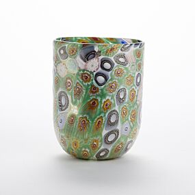 Murrine Glass Tumbler Clover Green