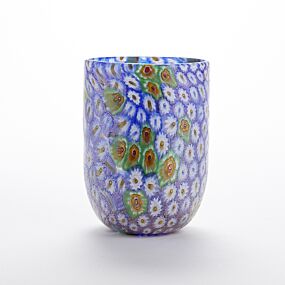 Murrine Glass Tumbler Cobalt & Mint