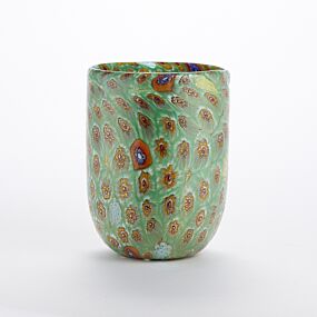 Murrine Glass Tumbler Green