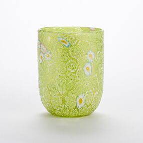 Murrine Glass Tumbler Lime Pastels
