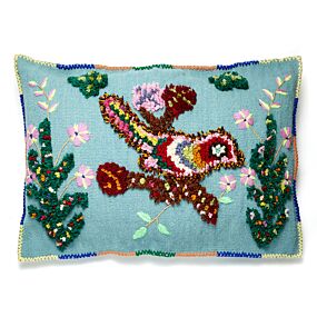  Nathalie Lete Pillow Bird Blue 26x36"