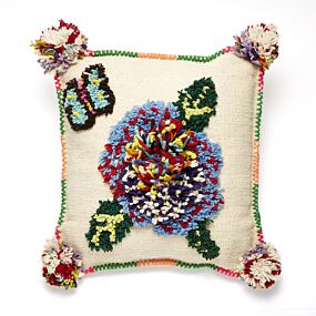  Nathalie Lete Pillow Flower Ecru 20"