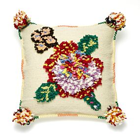  Nathalie Lete Pillow Flower Ecru 20"