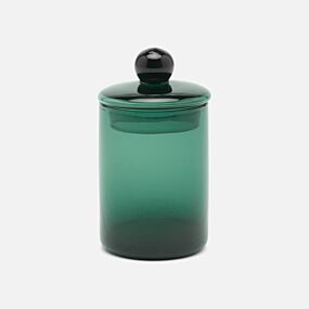 Pigeon & Poodle Glass Darby Canister Smokey Green Small