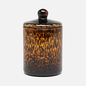 Pigeon & Poodle Glass Darby Canister Tortoise Medium