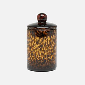 Pigeon & Poodle Glass Darby Canister Tortoise Small