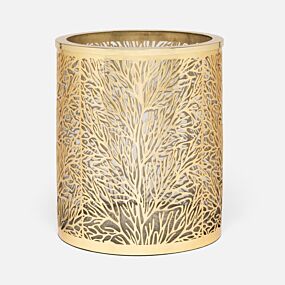 Pigeon & Poodle Lynn Matte Gold Wastebasket